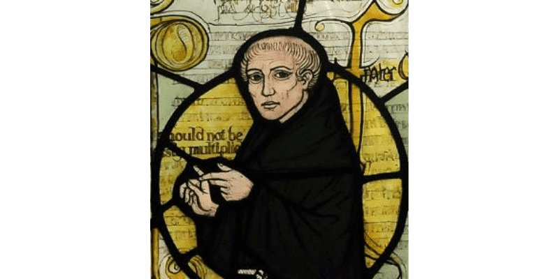 Guillermo de Ockham, un fraile y filósofo que le dió nombre a este modelo mental: la navaja de Ockham.