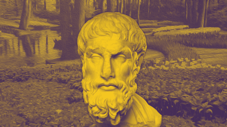 Epicuro y el Jardín, representando el epicureismo